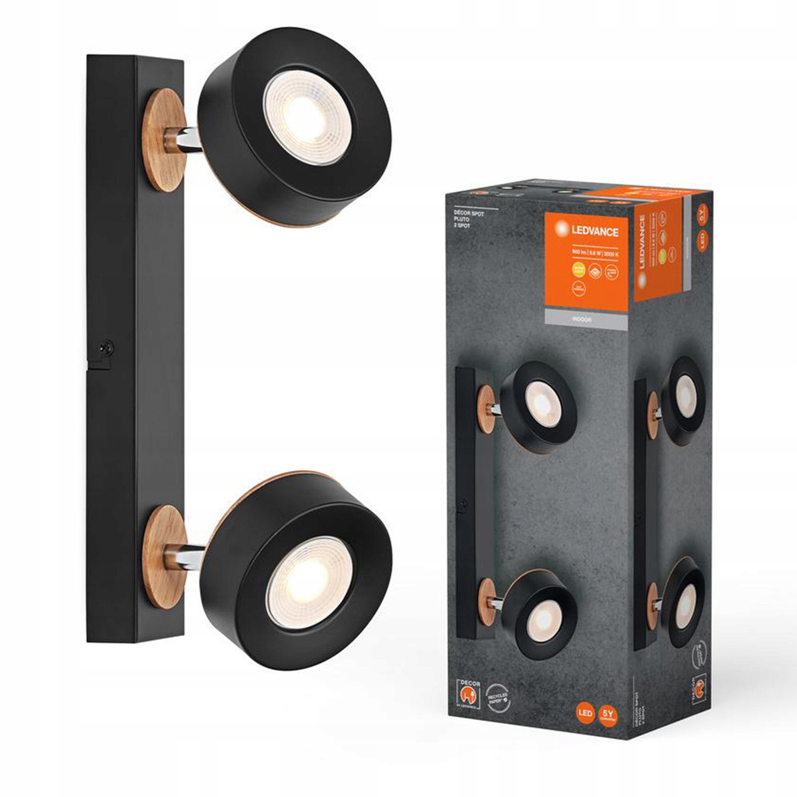 Led nástěnná lampa Stropní svítidlo Nástěnné svítidlo 9.6W 615lm Cct Spot