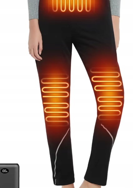 Spodnie podgrzewana Fernida czarne Rozmiar M