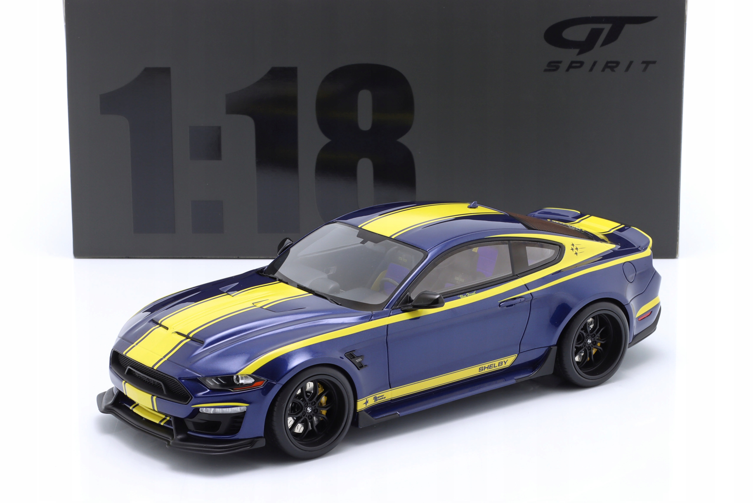 Gt Spirit Ford Shelby Mustang Snake 2021 Kona Blue/Yell. L.E.999 1:18