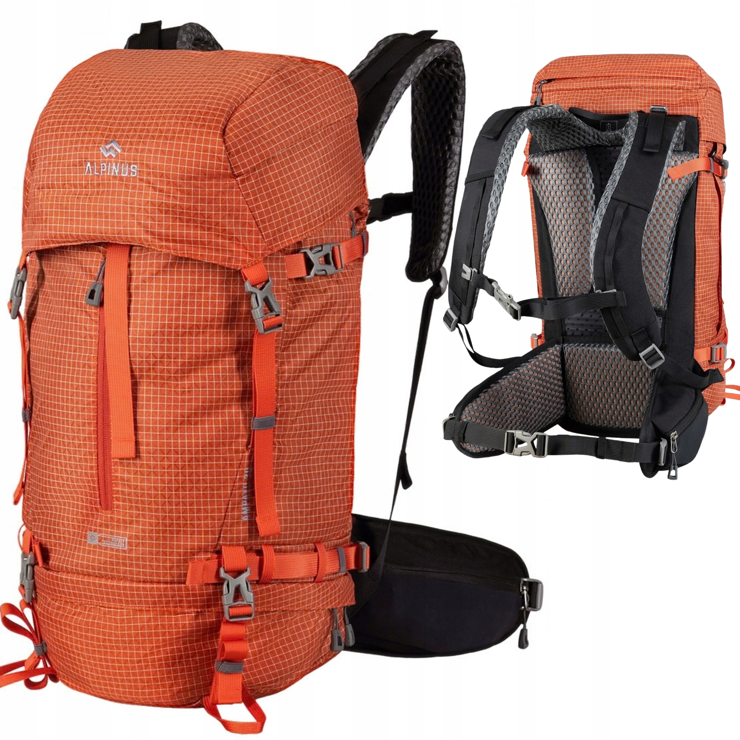 Alpinus Plecak Trekkingowy Turystyczny Ampato Sportowy Pokrowiec 30L