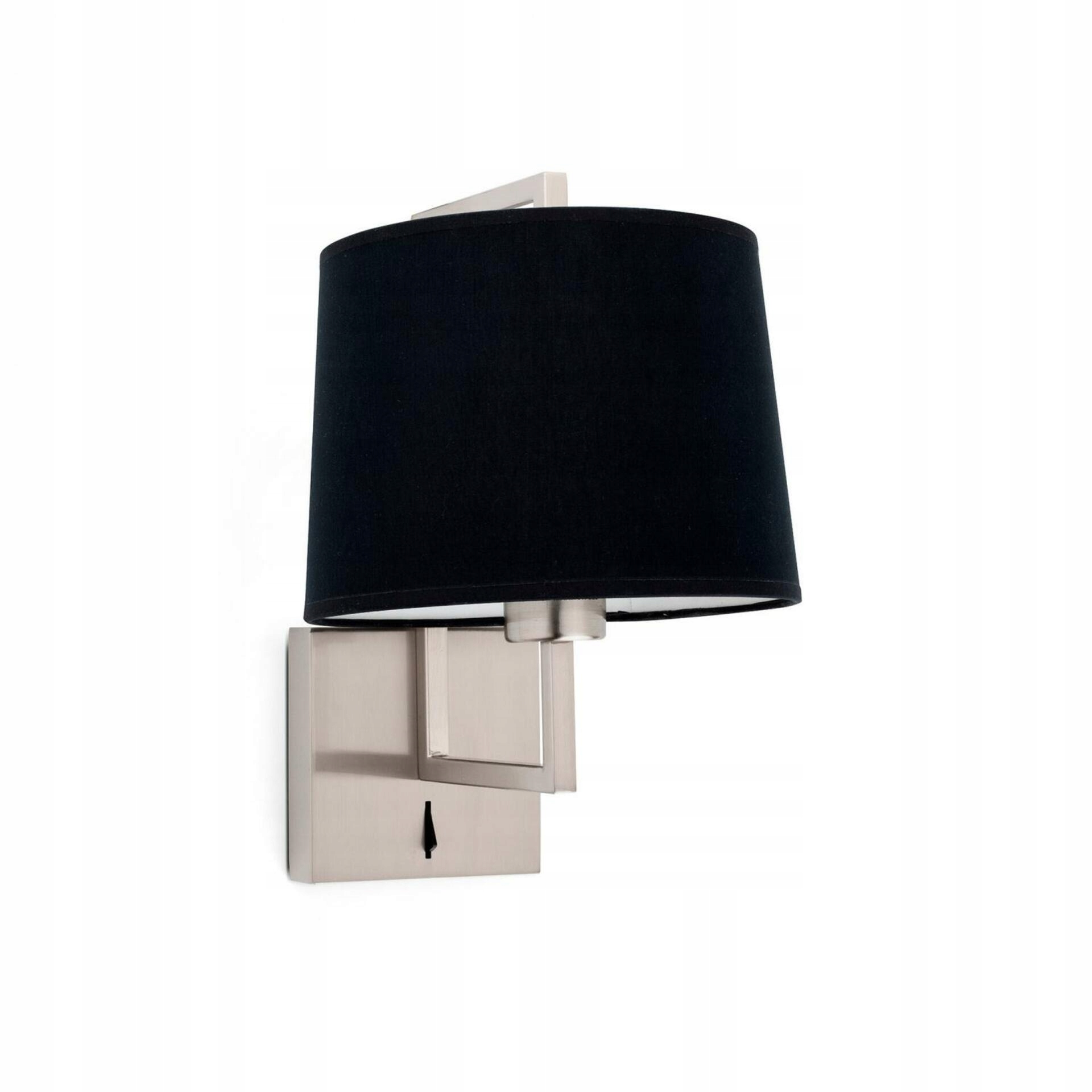 Faro Frame nástenná lampa, matný nikel/čierna, E27, design Nahtrang