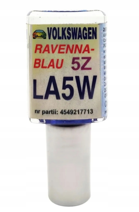 Zaprawka do rys 10ml AUDI VW SEAT A5W LA5W 5Z 9948 NIEBIESKI RAWENNA