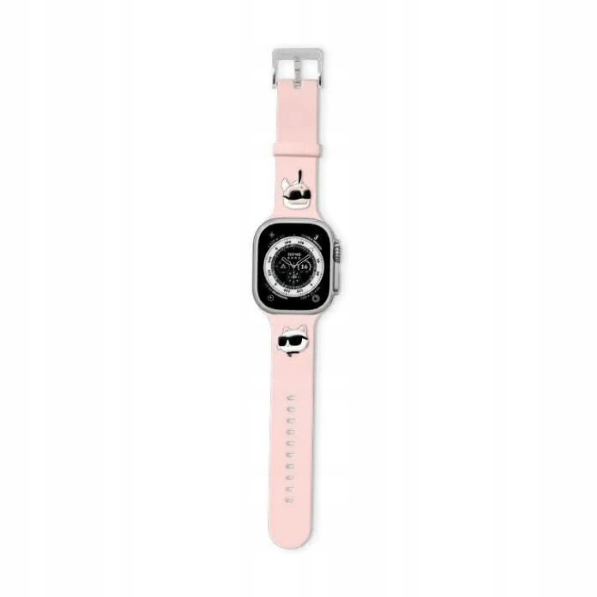 Karl Lagerfeld 3D Rubber Karl &amp; Choupette Pink Apple Watch 38/40/41 mm