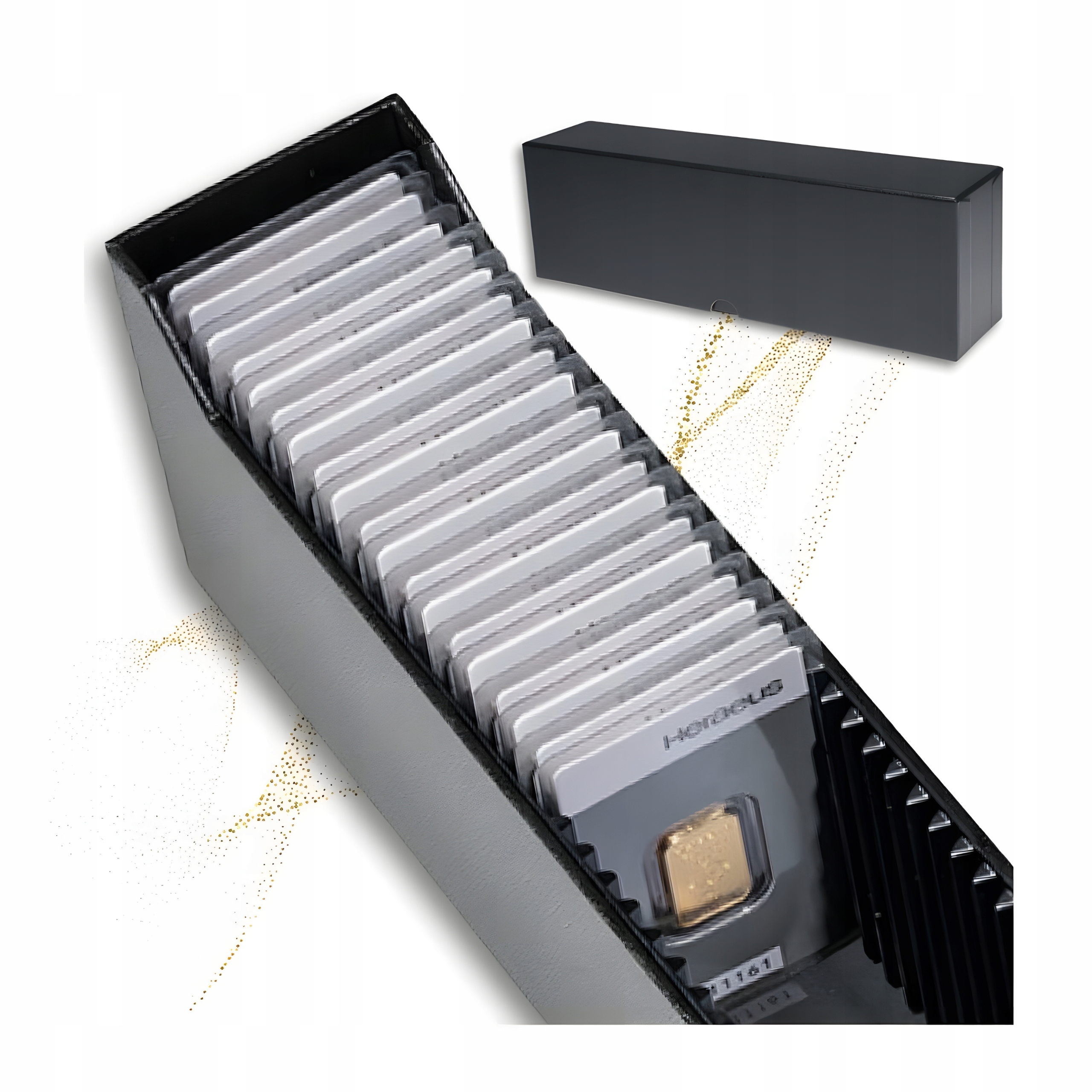 Krabička Logik na zlaté slitky v CertiPackech na 40 slitků na výšku