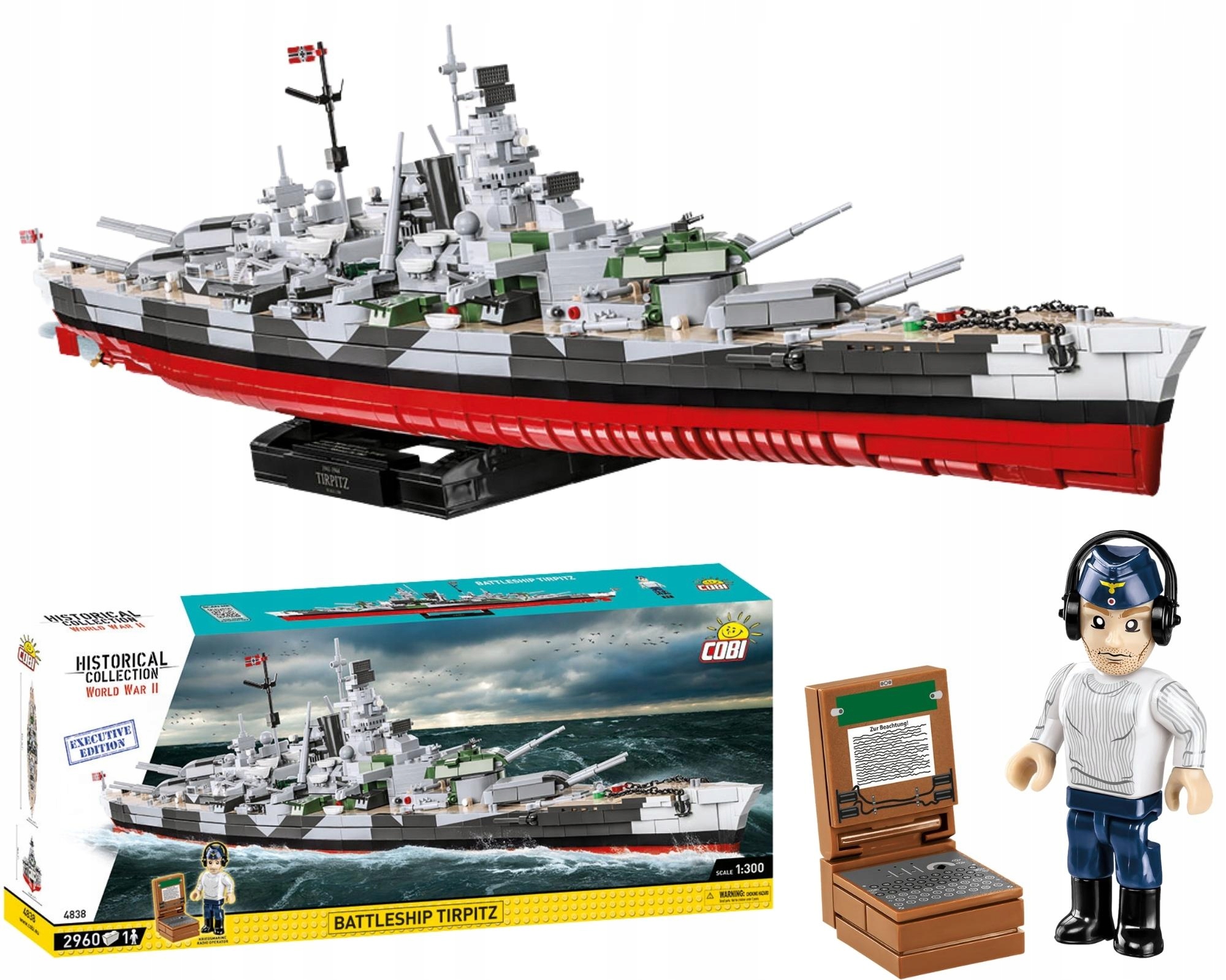 

Cobi 4838 Tirpitz Executive Okręt Statek Klocki