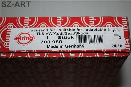 ZESTAW MONTAŻOWY USZCZELEK TURBOSPRĘŻARKI AUDI A4 Jakość części (zgodnie z GVO) Q - oryginał z logo producenta części (OEM, OES)