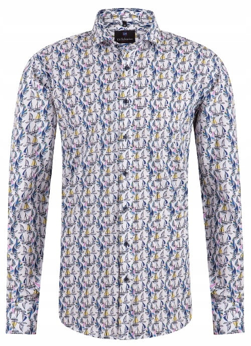 Pánská Košile DI Selentino S Plachetnicemi Slim Shirt: 45