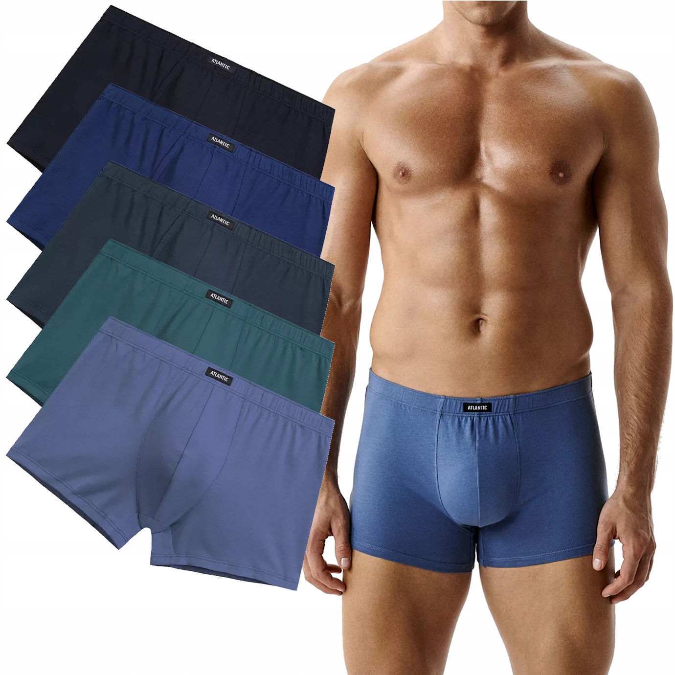 Pánské Boxerky Atlantic 5SMH002 Denj/gra/den/niec/ziej/m