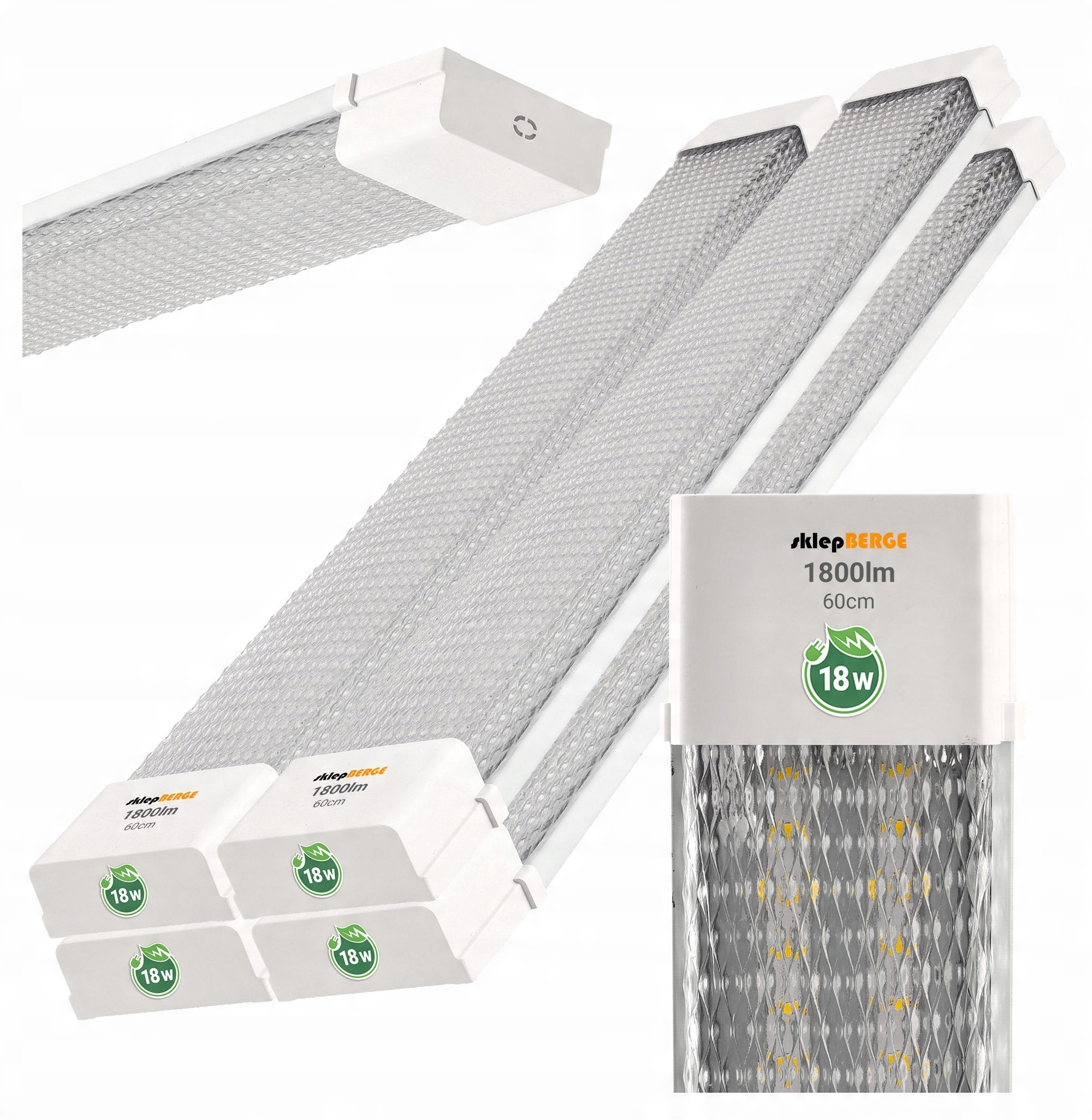 

4x Lampa Led Panel 60cm Garaż Warsztat Saturn 18W