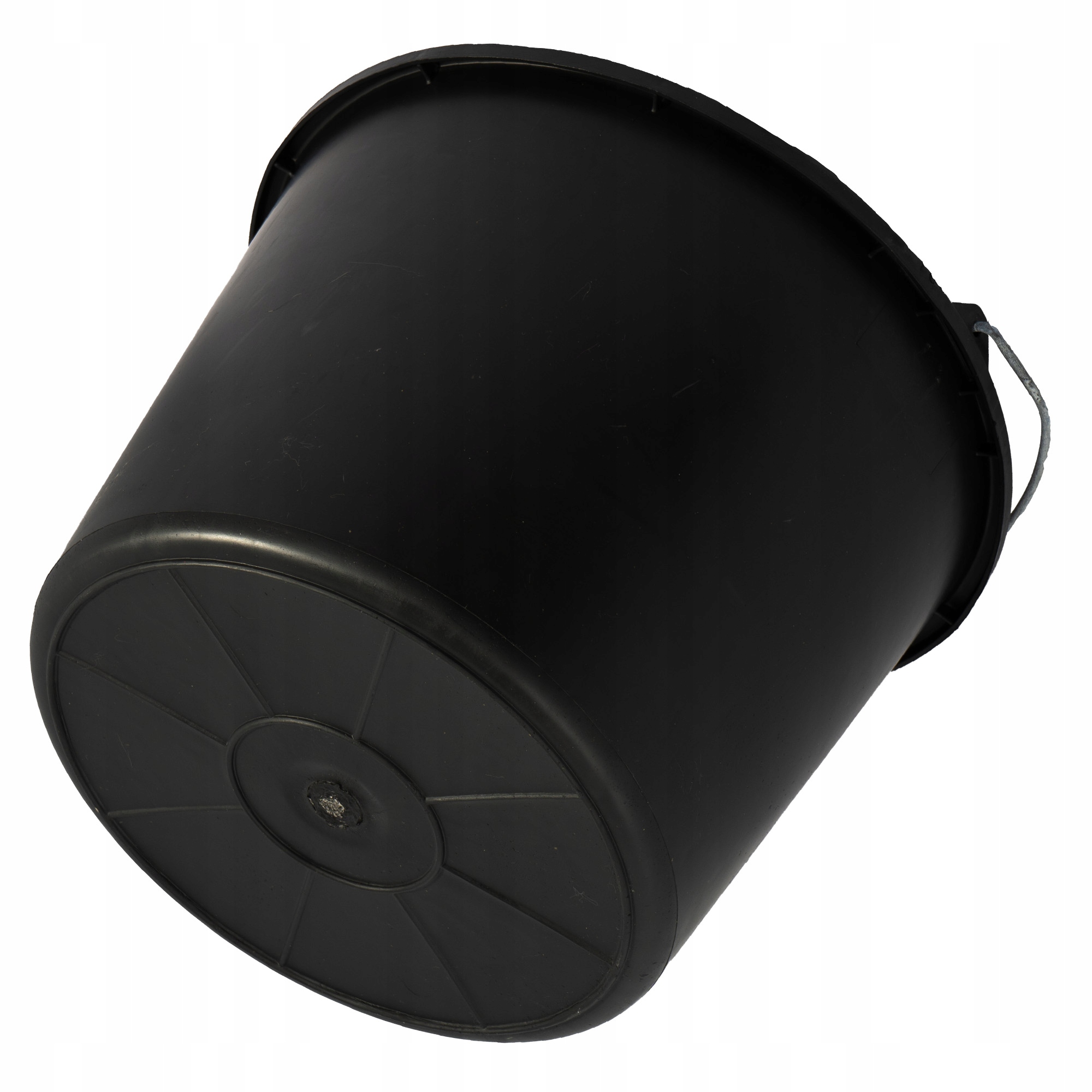 WIADRO BUDOWLANE GOSPODARCZE Z LEJKIEM CZARNE 20L Kształt okrągłe