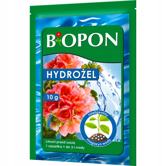 

Biopon Hydrożel 10g zwiększa chłonność gleby