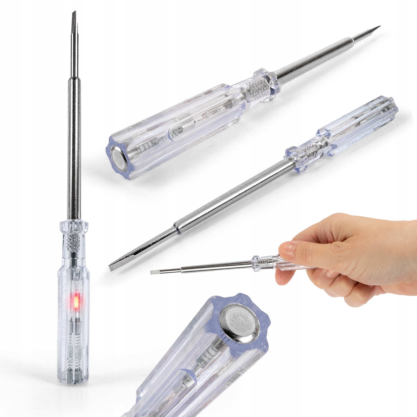 Próbnik Napięcia Wskaźnik Śrubokręt Próbówka Tester 190 mm 200-250V Ac