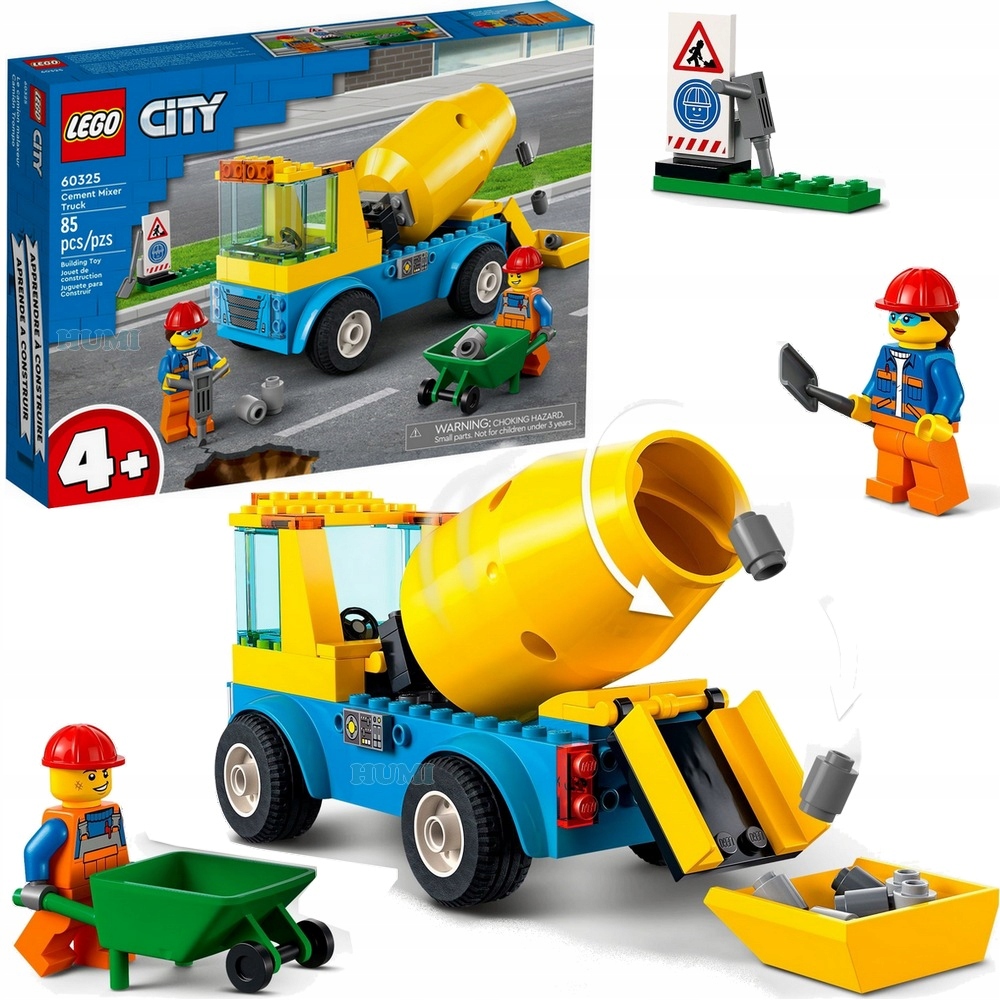 

Lego City 60325 Ciężarówka Betoniara Betoniarka 4+