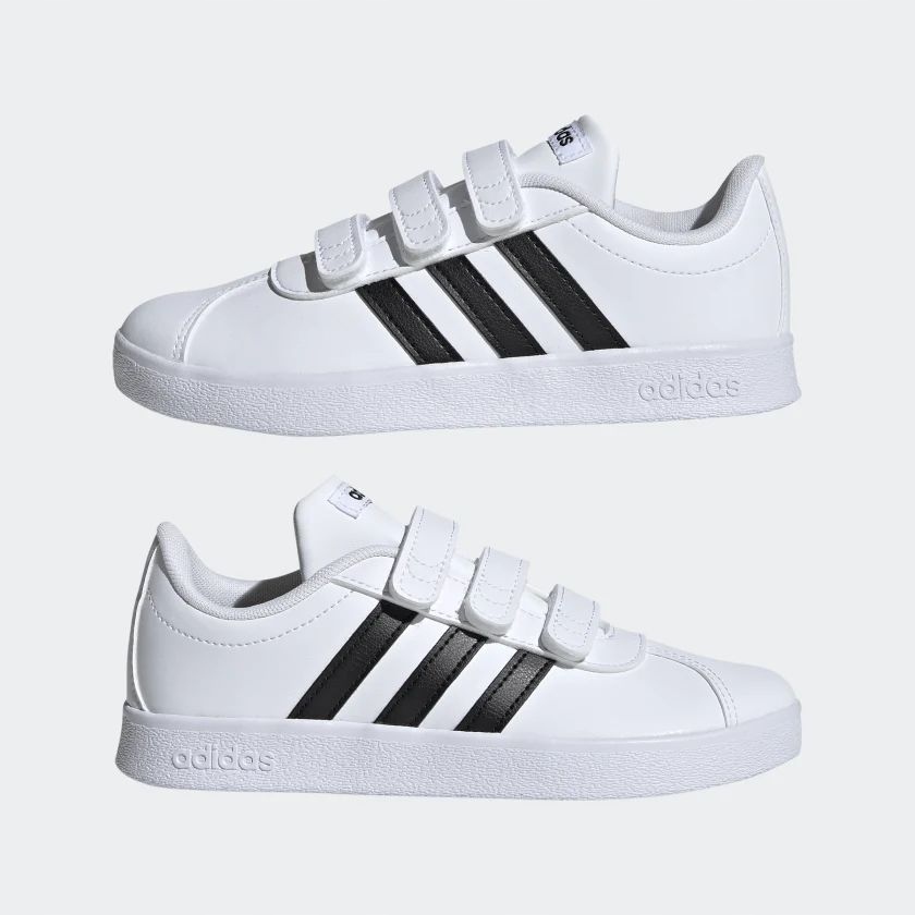 

Dziecięce Buty Adidas VL Court 2.0 34 Rzepy Białe