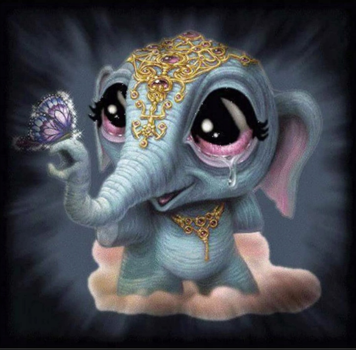 Sada Na Malování 5D Diamanty Slon