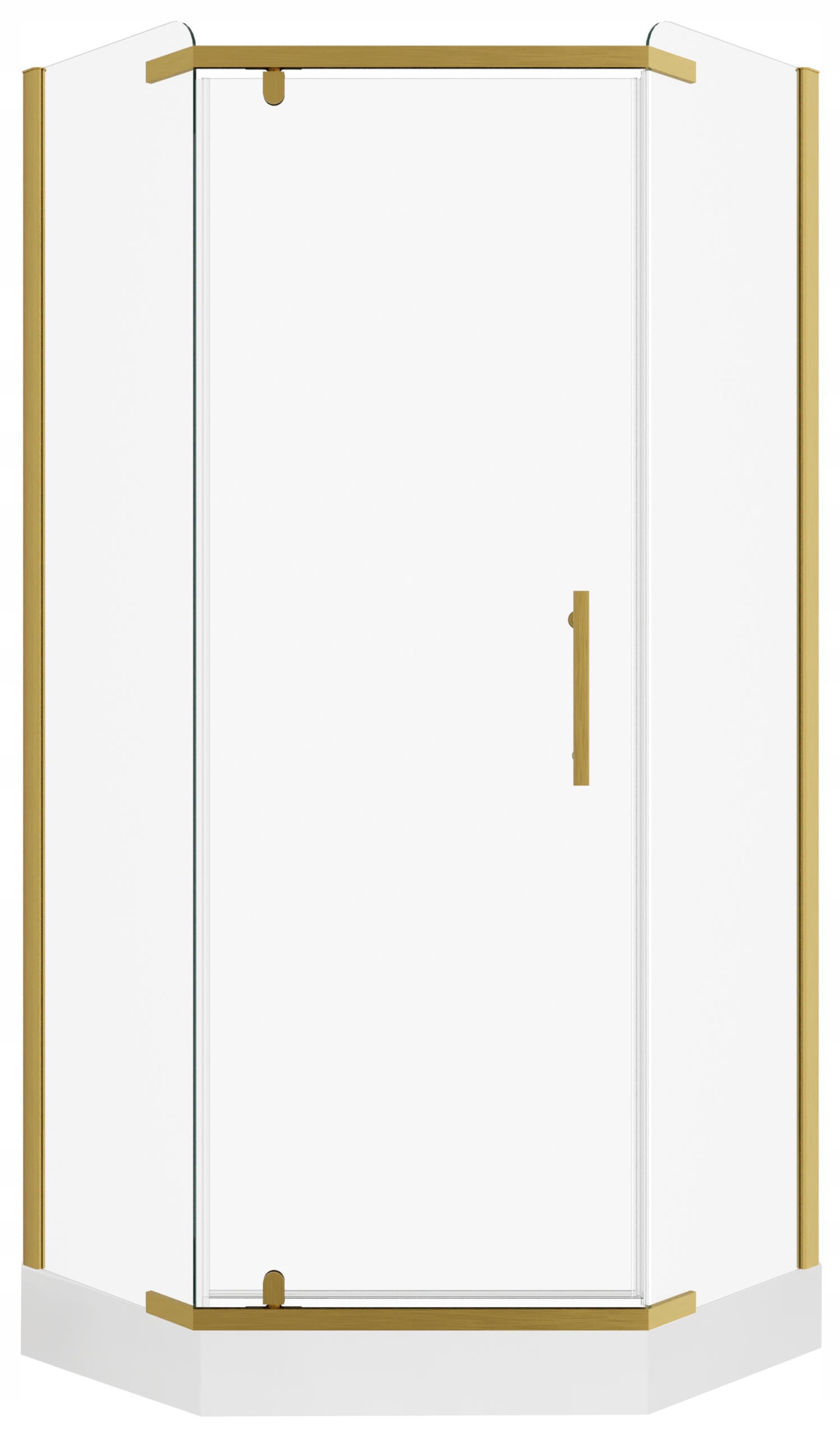 Kabina Prysznicowa Pięciokątna Z Polskim Brodzikiem Slim 80X80 Rubi Gold Br