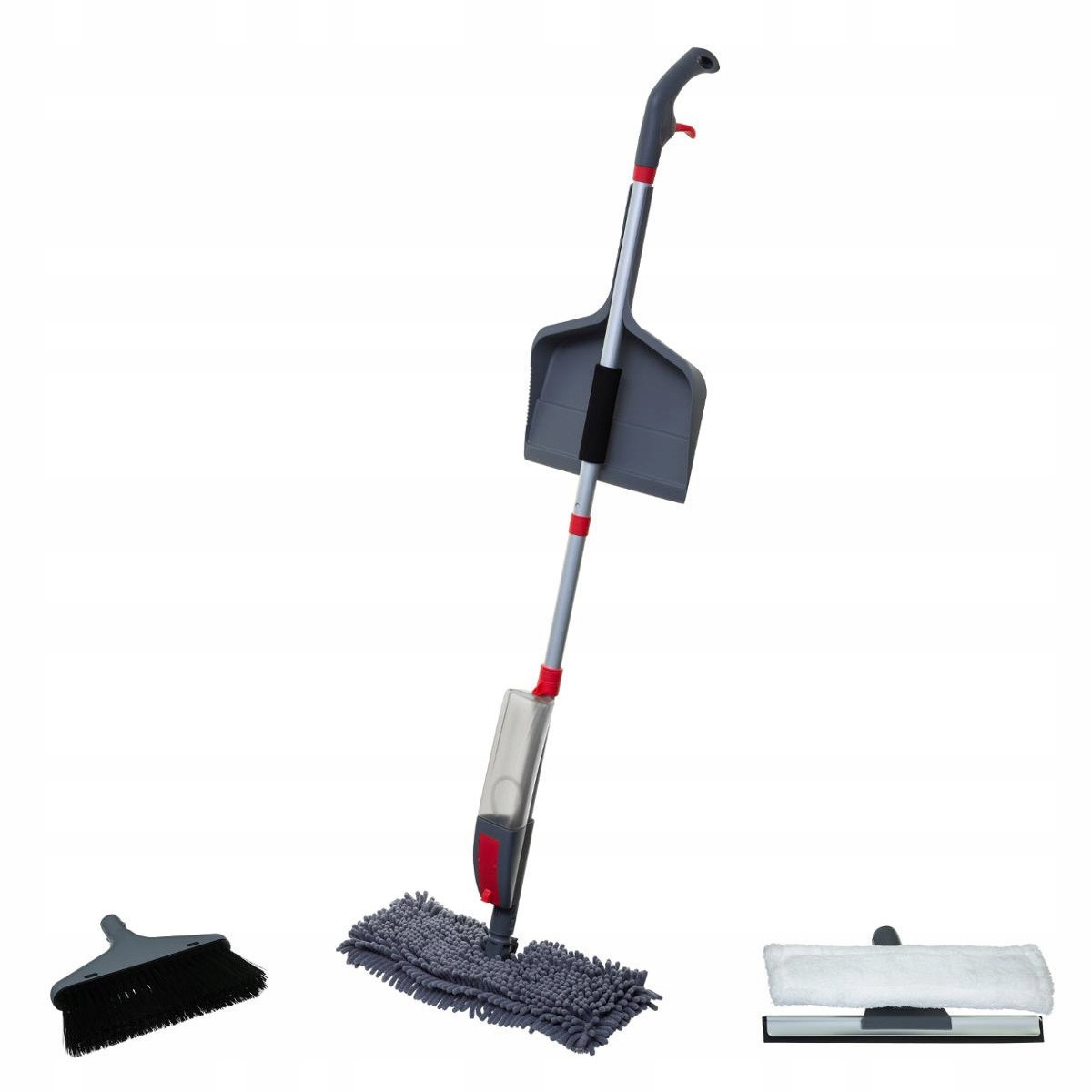

Duży Zestaw Do Sprzątania Mop + Myjka+ Miotła 3w1