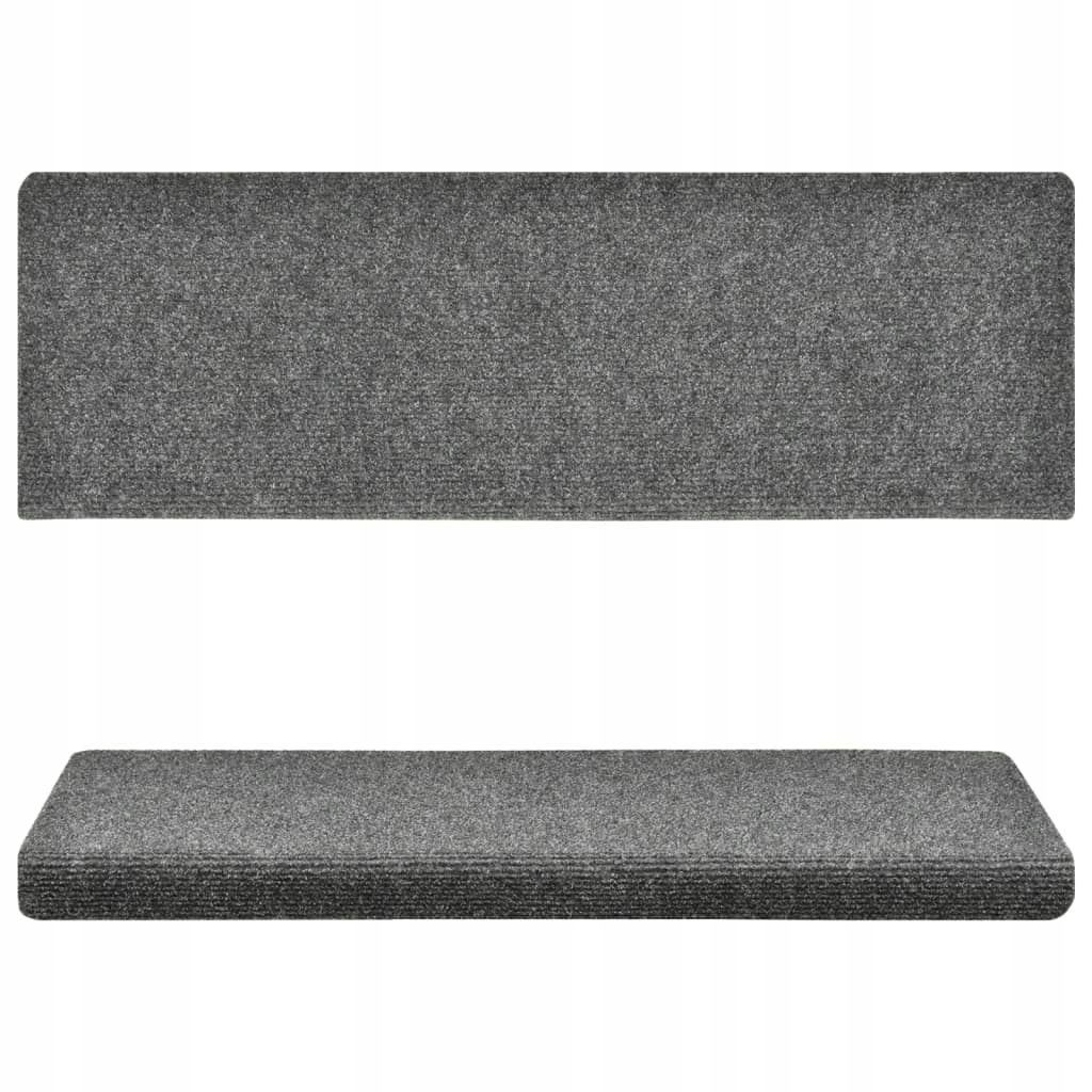 NAKŁADKI NA SCHODY 5 SZT JASNOSZARE 65X25CM Grubość 3 mm