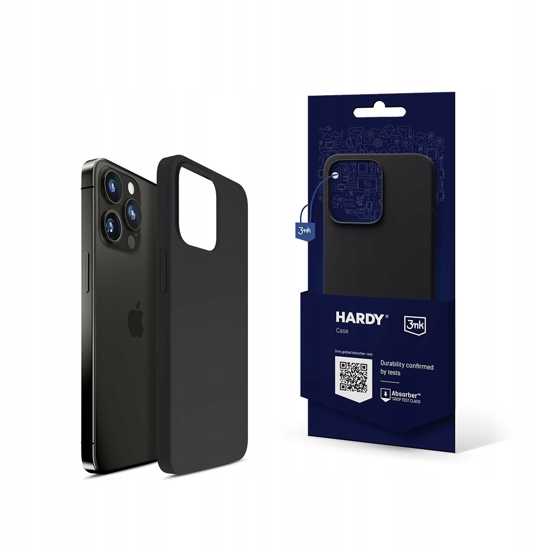 Pouzdro pro iPhone 15 Pro Max 3mk Hardy Silicone grafitové