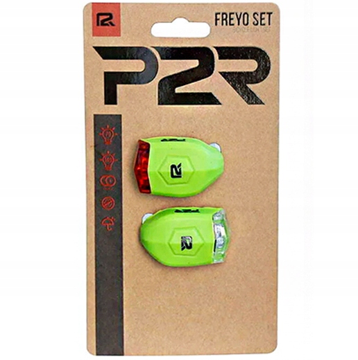 ZESTAW LAMPEK ROWEROWYCH DO ROWERU LED PRZÓD TYŁ KOMPLET LAMPKI ROWEROWE Model Freyo