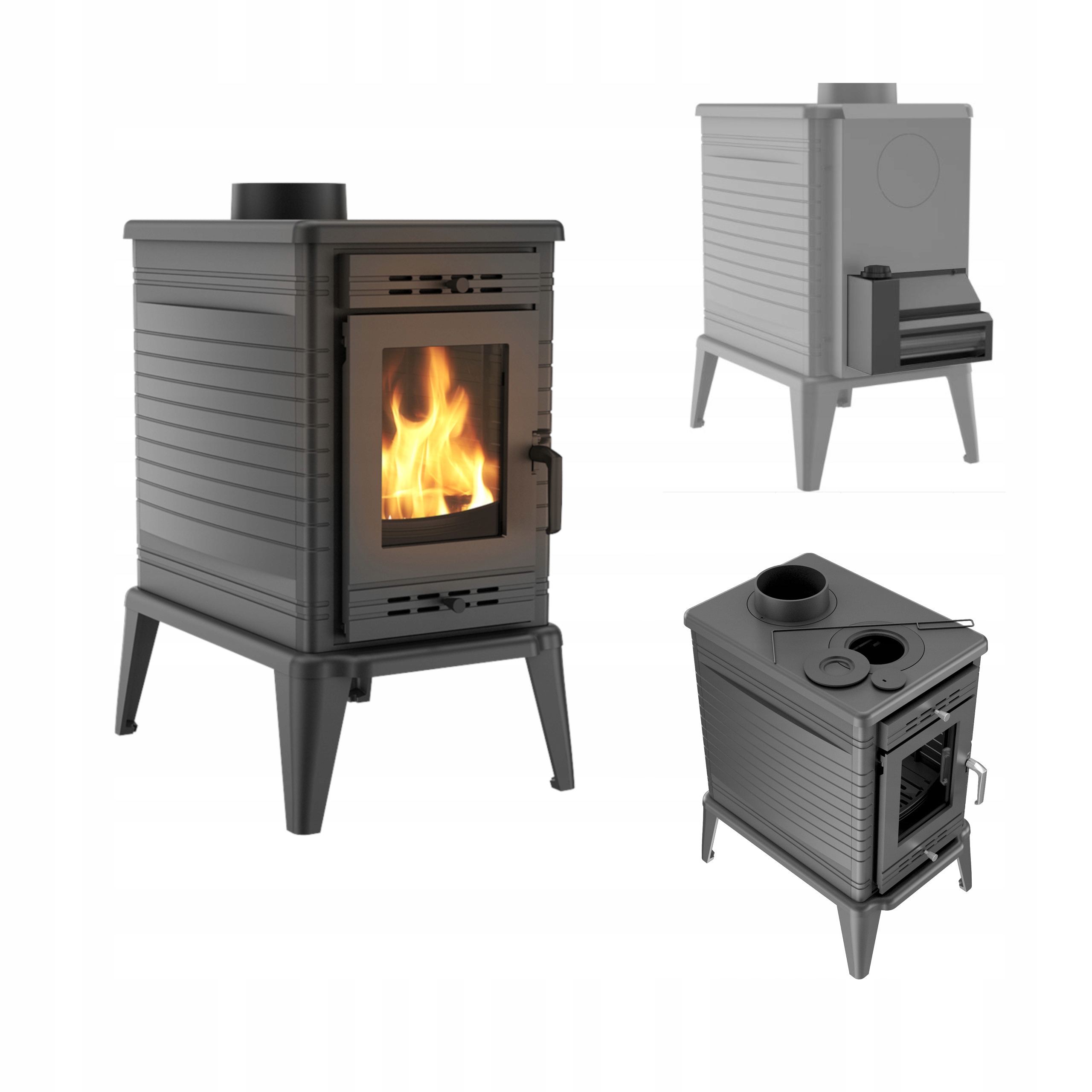 Kamna Koza K10 fi150 s Turbofanem na dřevo, Eko rozvod