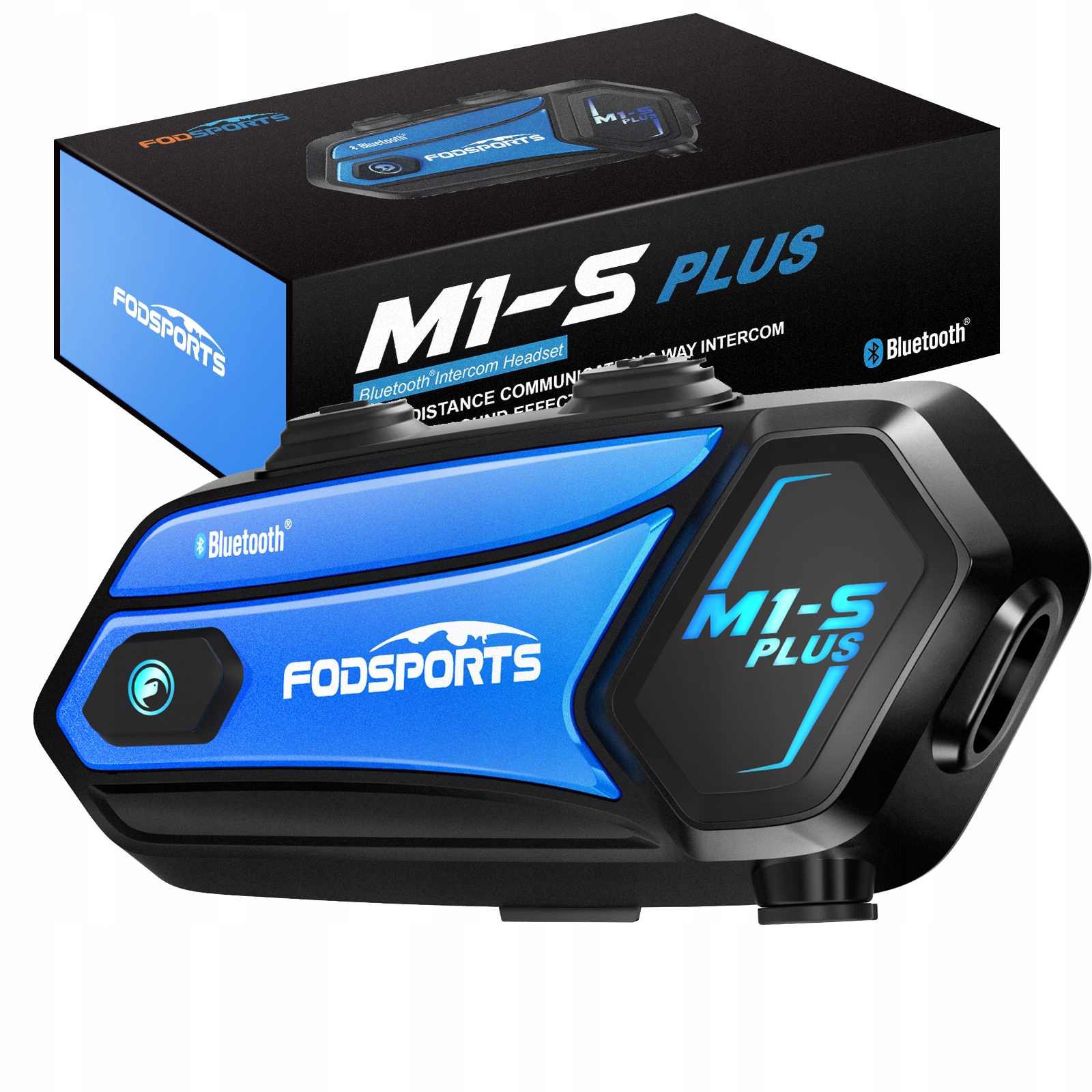 Motocykl Intercom Fodsports M1S-Plus až 10 osob Připojit+Ztlumit mikrofon