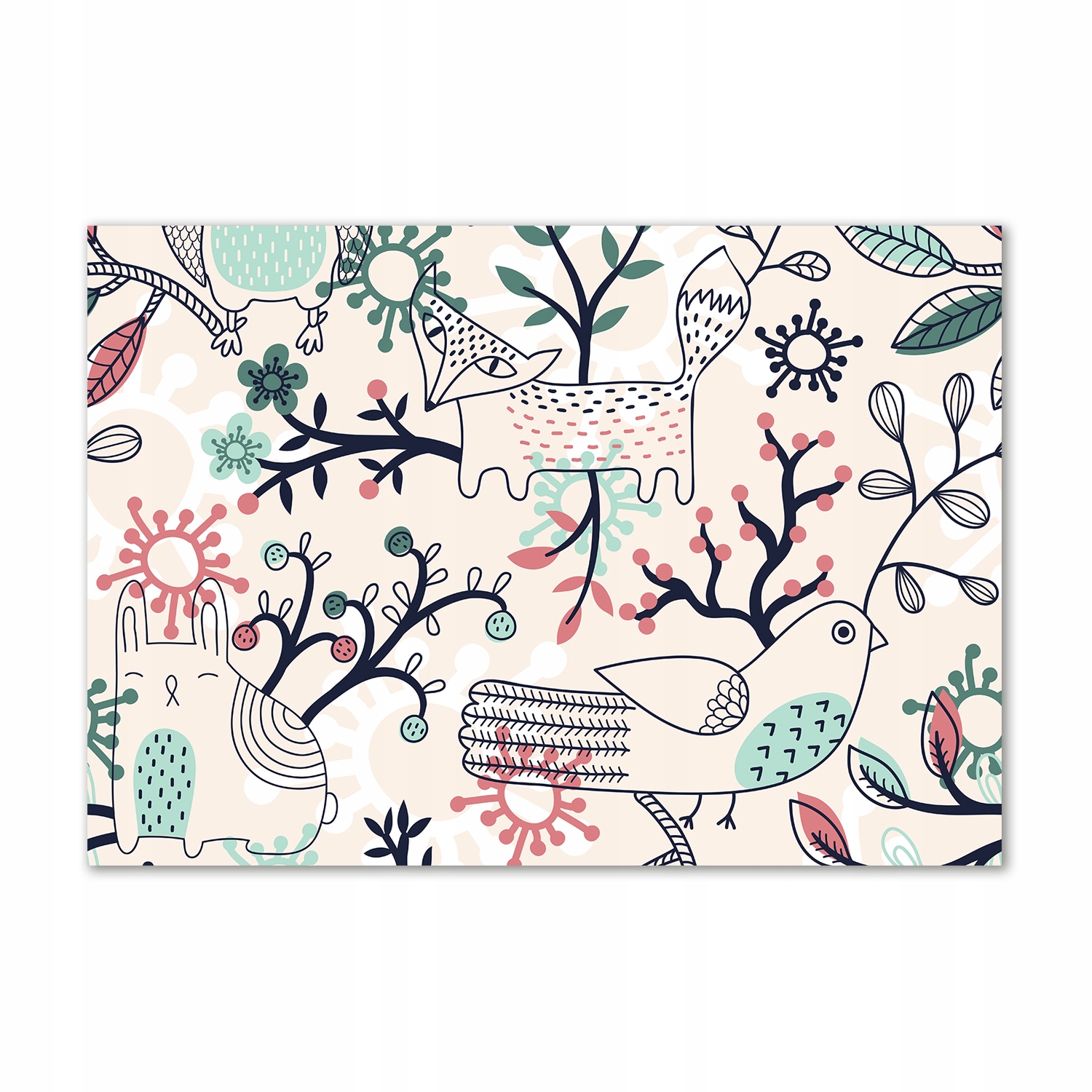 

Foto-obraz szklany Zwierzęta i kwiaty 100x70