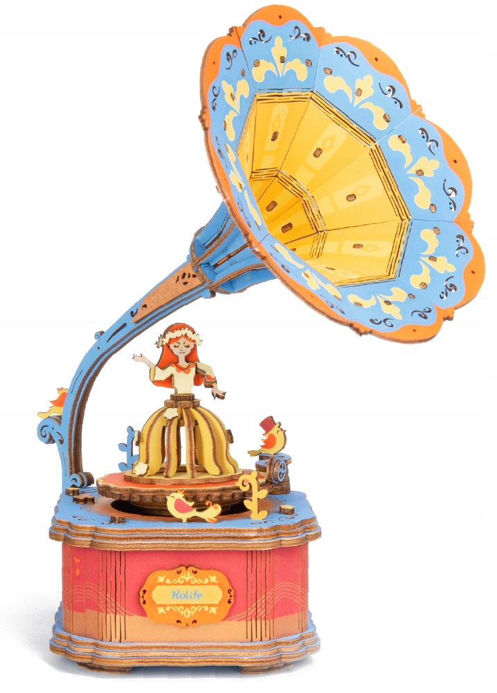 

Robotime Drewniany Model Puzzle Pozytywka Gramofon