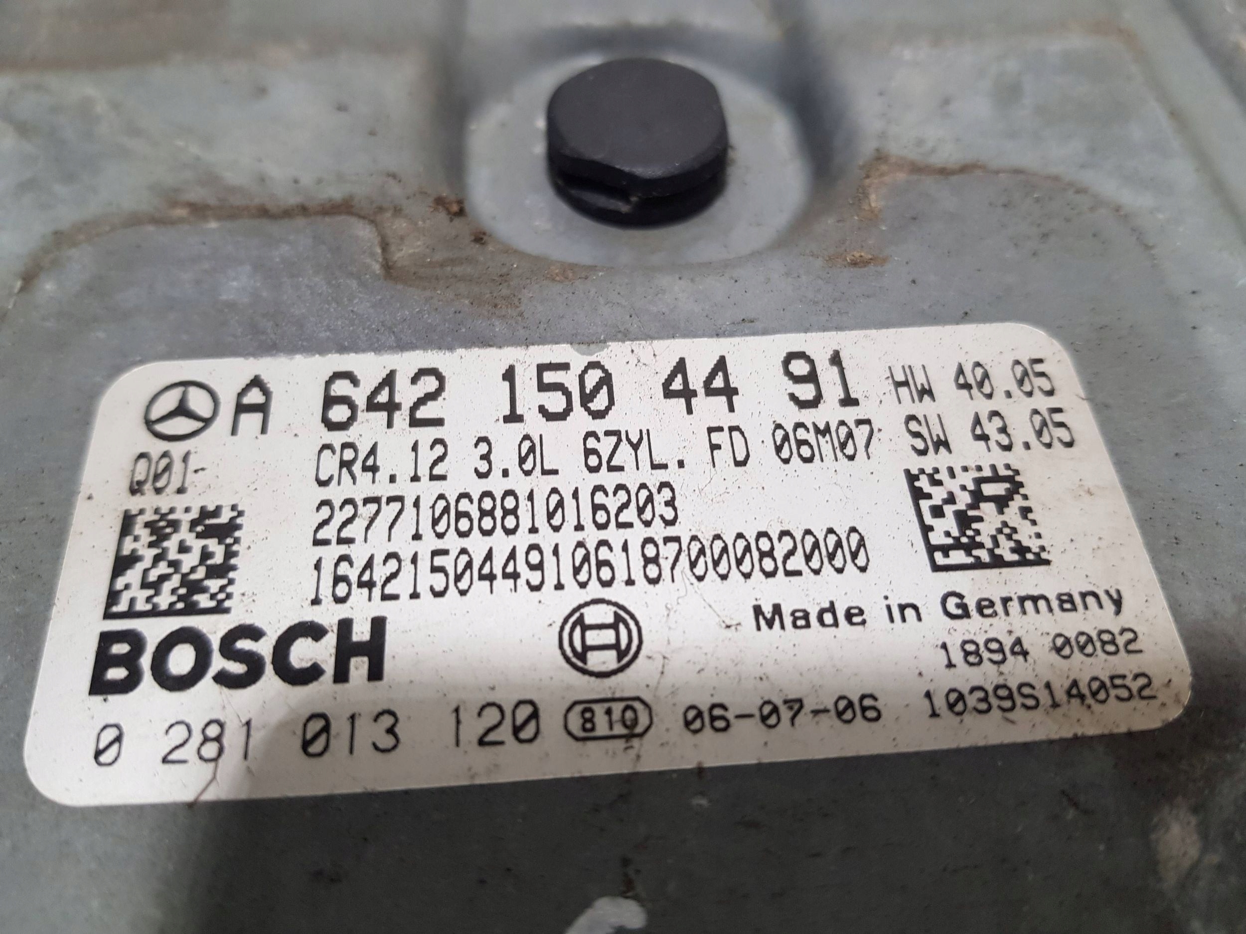 control unit of the engine computer Mercedes ML W164 3.0 CDI A6421504491