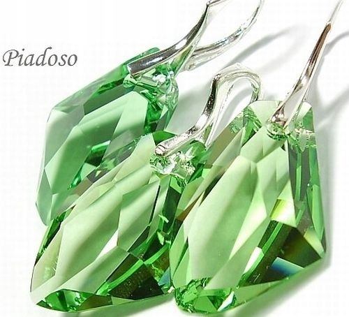 Krystaly krásný set náušnice přívěsek Stříbro Peridot