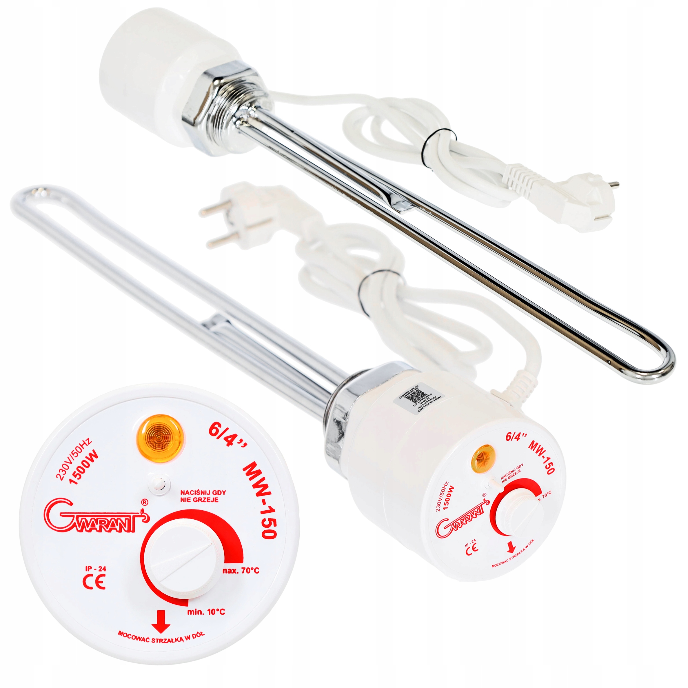 GRZAŁKA z TERMOSTATEM do BOJLERA 1500W 1,5 kW 6/4 Kod producenta MW150 6/4