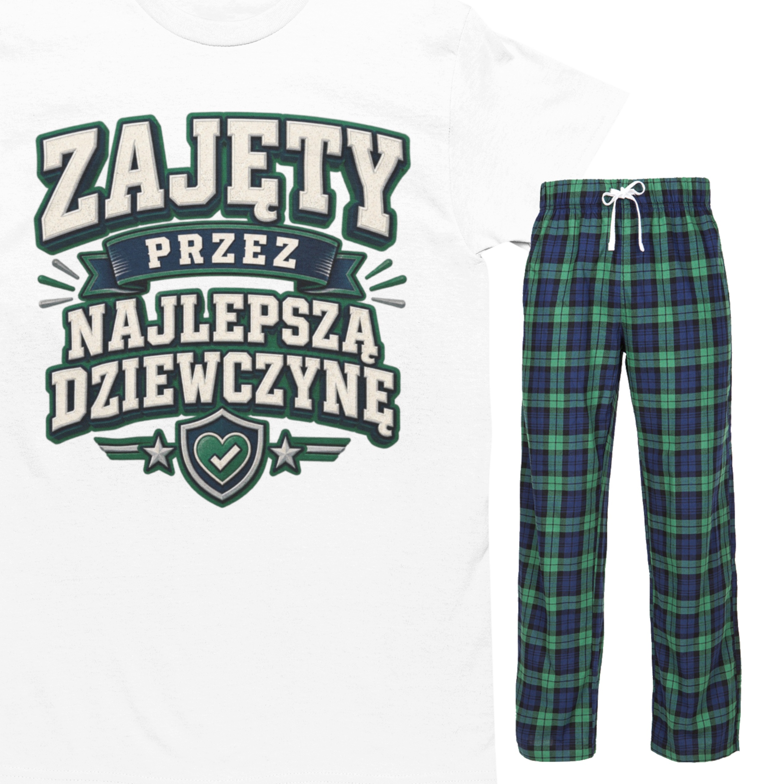 Pánské pyžamo ke Dni chlapců Dárek od dívky pro chlapce Bílá