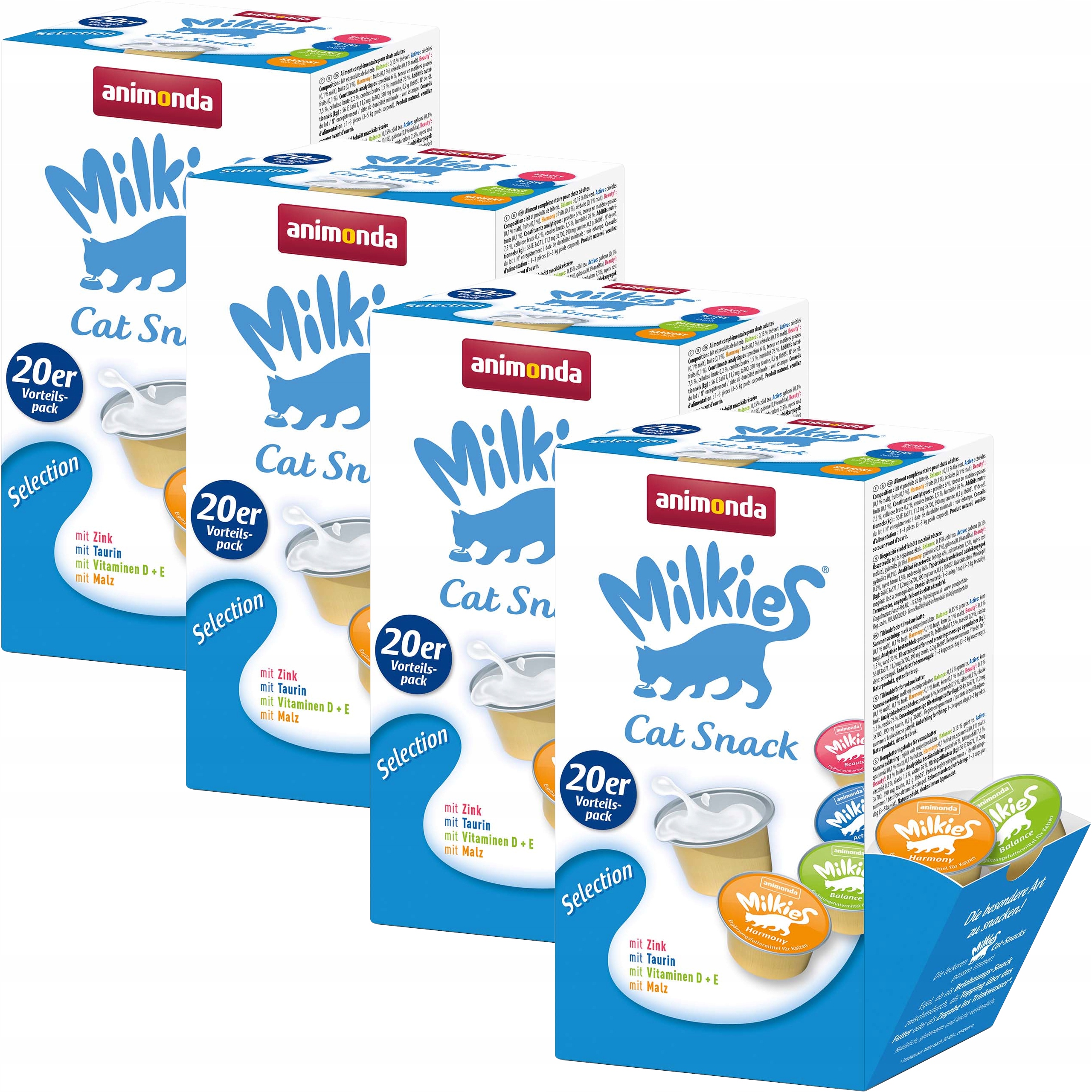 Animonda Milkies Selection MIX Pochoutka pro kočky Set 4x (20x15g)
