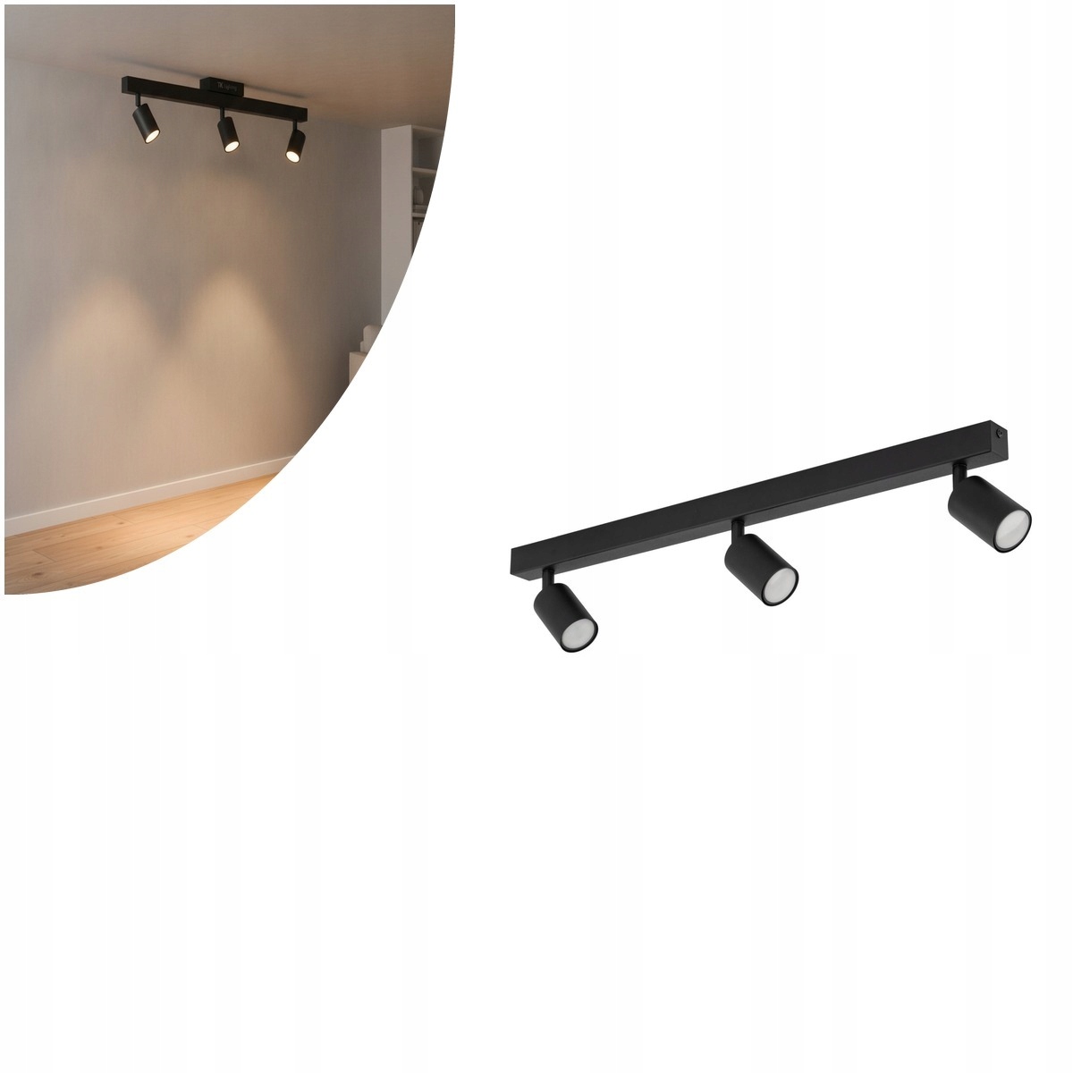 Lampa reflektor spot čierna Nex pohyblivý zdroj osvetlenia Tk Lighting