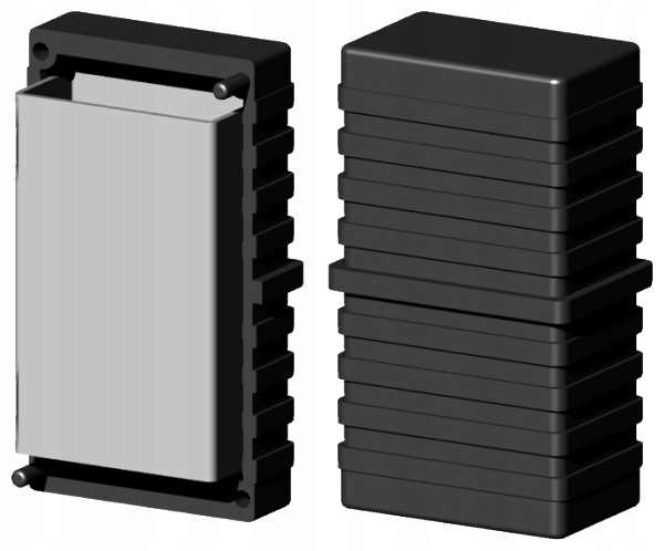 

Łącznik plastikowy z rdzeniem metalowym 60x40x2