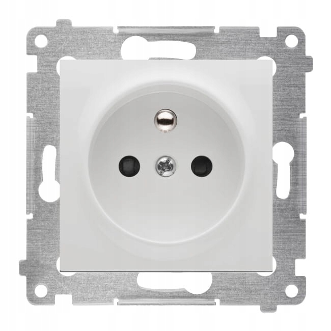 SIMON 54 GNIAZDO POJEDYŃCZE Z UZIEMIENIEM DGZ1Z.01/11 BIAŁY