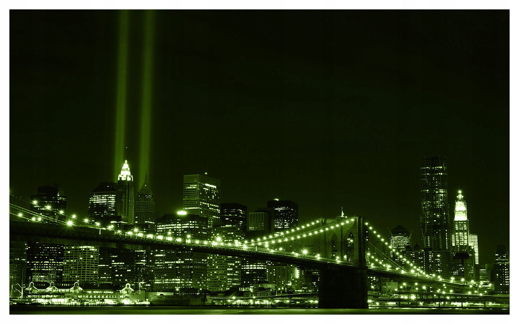 Vliesová fototapeta Brooklynský most v noci New York 300x210 lepidlo