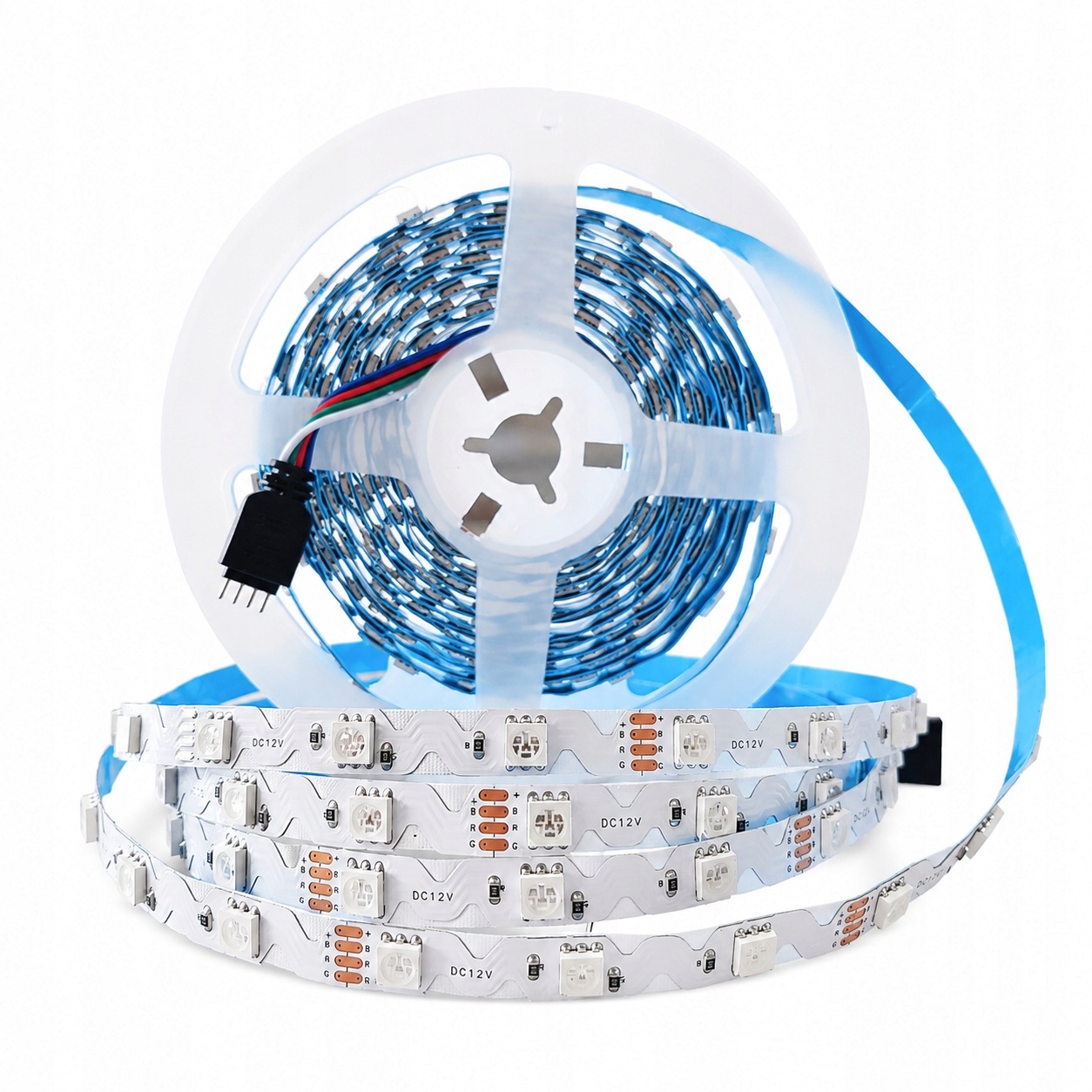 Led pásek S Shape ohýbaný lomený Rgb Vícebarevný 5050 48leds/m 12V 8mm