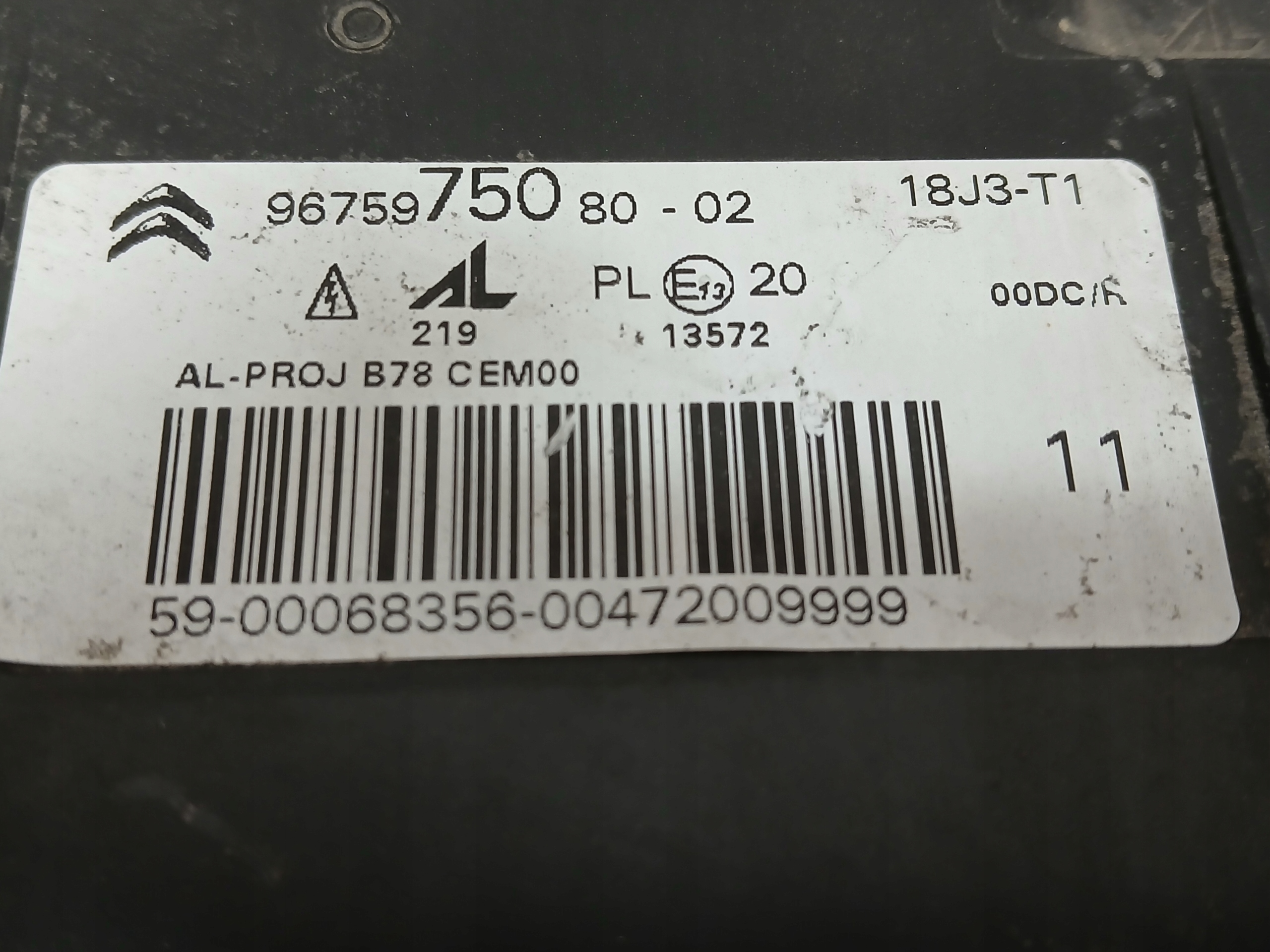 light front right CITROEN C4 PICASSO II 2 14-17 XENON 92201-G5000