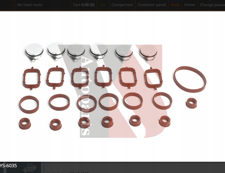 ZESTAW USZCZELEK KOLEKTORA SSĄCEGO BMW 6X32MM