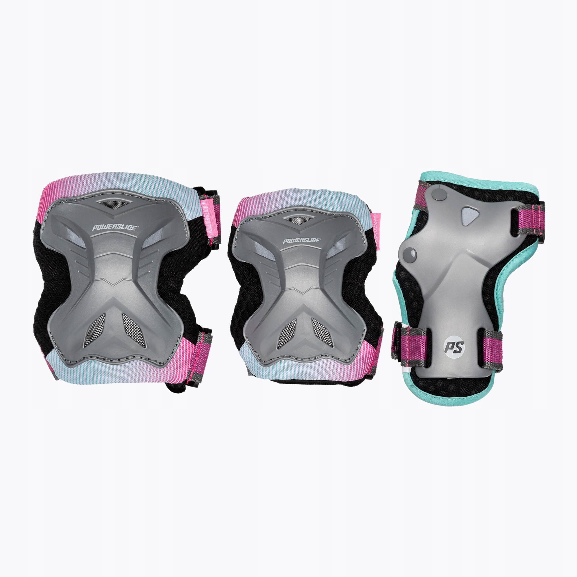 Zestaw ochraniaczy dziecięcych Powerslide Kids Pro Set grey/pink S