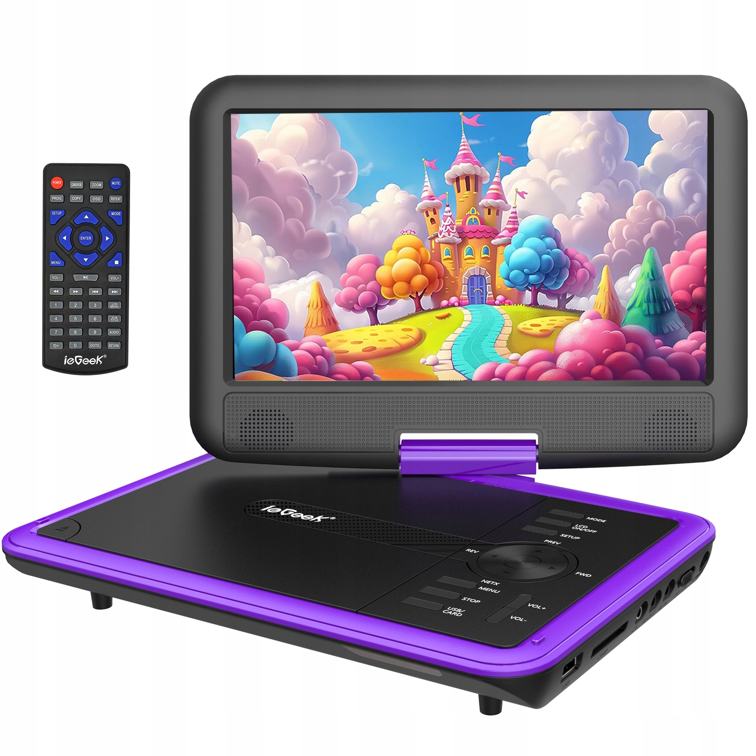 9" Přenosný DVD Přehrávač S Podporou Synchronizace Televizoru/projektoru