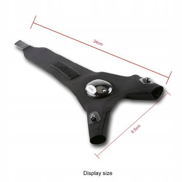 RĘKAWICZKA Z LATARKĄ 2 x LED WODOODPORNA WYGODNA Kolor dominujący czarny