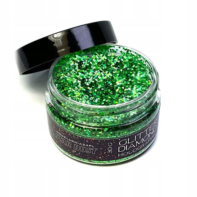 

Brokat Holograficzny Do Żywic Epoksydowych Zielony