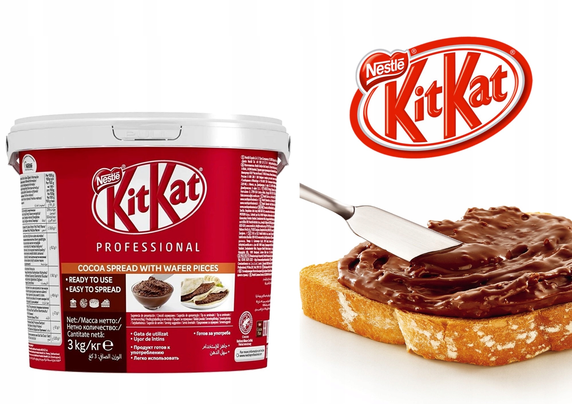 Krem do gofrów i naleśników Kit Kat 3kg Nestle