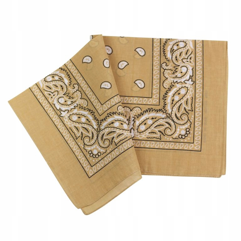 

Bandamka Bandana Chustka Chusta Apaszka Beżowa