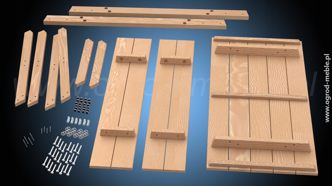 Ławostół drewno 100 x 60 cm Rodzaj stół i krzesła