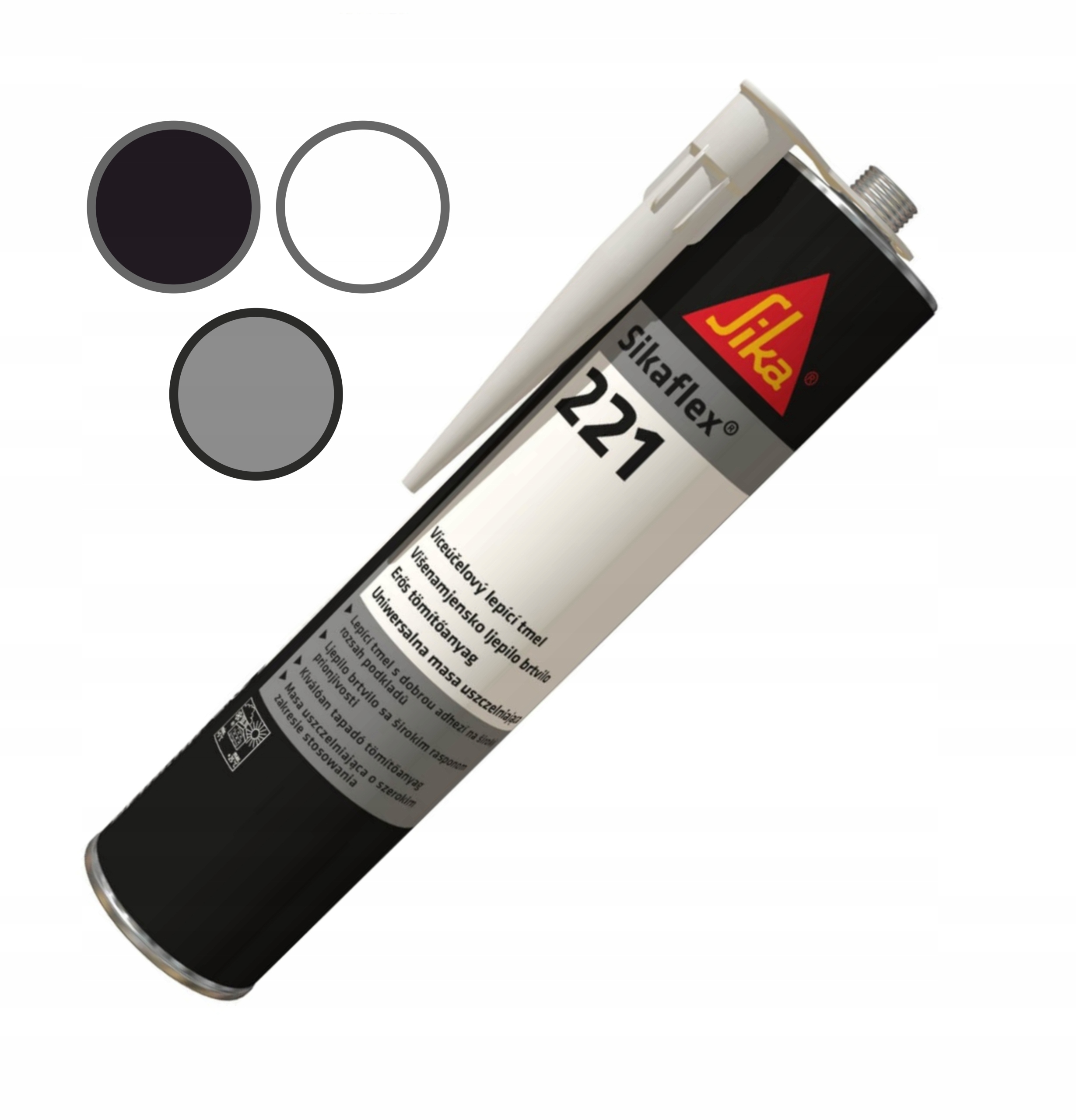 SIKAFLEX 221 ЧЕРНЫЙ БЕЛЫЙ СЕРЫЙ КЛЕЙ ГЕРМЕТИК