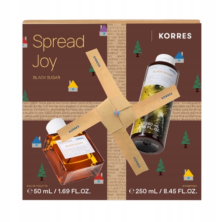 Korres Joy Black Sugar Women Toaletní voda Sprchový gel, 50+250 ml