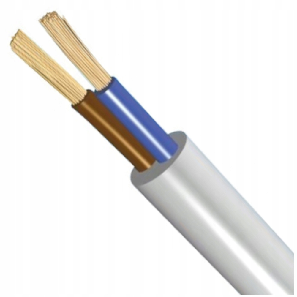 Elektrický instalační kabel Omy 100 m Kulatý 2x0,75 mm H03VV-F